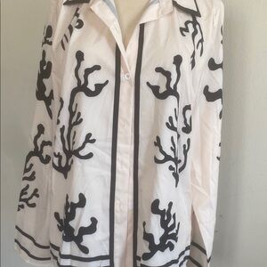 Black and White Patterned 2pc pant set